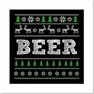 Christmas Ugly Sweater tshirt, Beer tshirt Christmas Gift Posters and Art